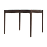 Ned Dining Table - Clear with Chocolate