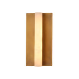 Elvaris LED Small Vertical Alabaster Wall Light - Brushed Brass