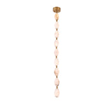 Brisalda 9 Light Faceted Alabaster Pendant Light - Brushed Brass