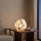 Pebblewick LED Carved Alabaster Table Lamp - Soft White