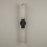 Averin LED Alabaster Wall Light - Matte Black