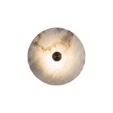 Cerchio LED Round Alabaster Wall Light 20cm - Brass