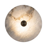 Cerchio LED Round Alabaster Wall Light 35cm - Brass