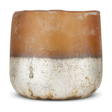 Ngolo Small Recycled Glass Tealight Holder - Amber