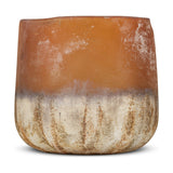 Ngolo Medium Recycled Glass Tealight Holder - Amber