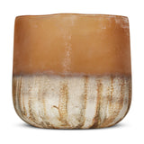 Ngolo Large Recycled Glass Tealight Holder - Amber