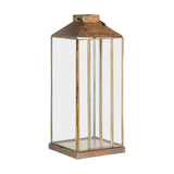 Nampo Large Glass Panel Lantern - Aged Antique