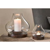 Naryla Small Mango Wood Lantern - Dark Stain