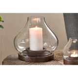 Naryla Small Mango Wood Lantern - Dark Stain
