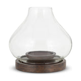 Naryla Large Mango Wood Lantern - Dark Stain