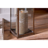 Nivas Large Hurricane Lantern - Antique Brass