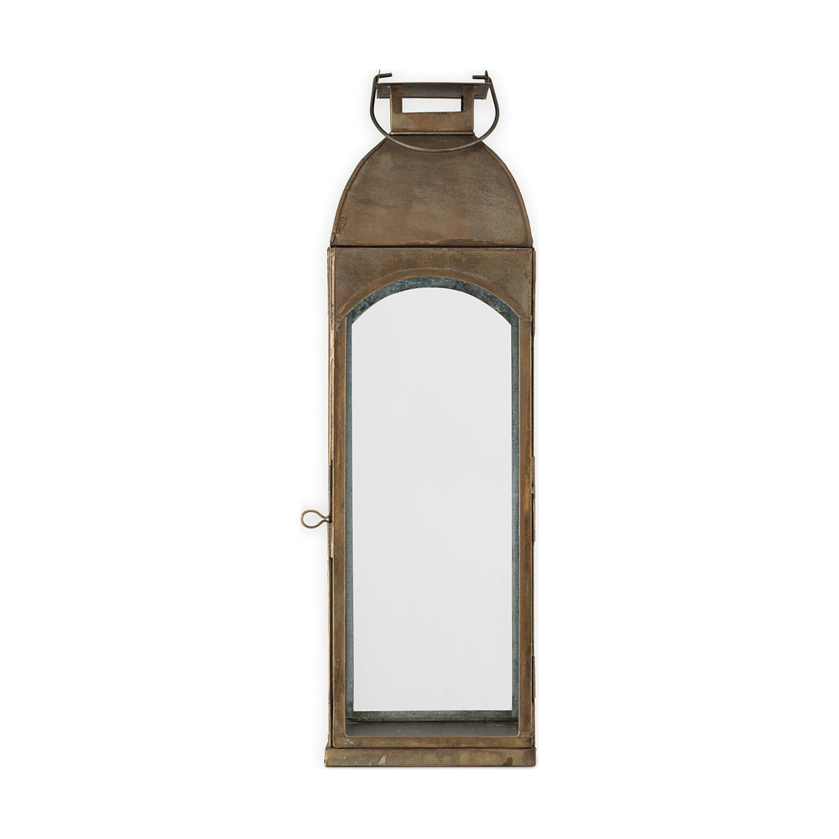 Nivas Large Hurricane Lantern - Antique Brass