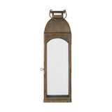 Nivas Large Hurricane Lantern - Antique Brass