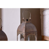 Nivas Small Hurricane Lantern - Antique Brass