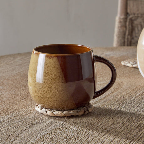 Naav Extra Large Reactive Glaze Ceramic Mug - Mustard