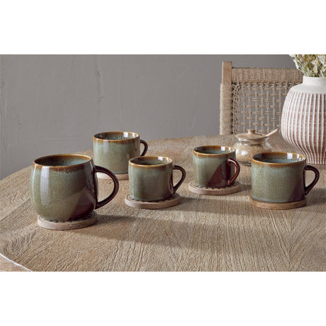 Naav Large Mug - Green & Brown - Set of 2