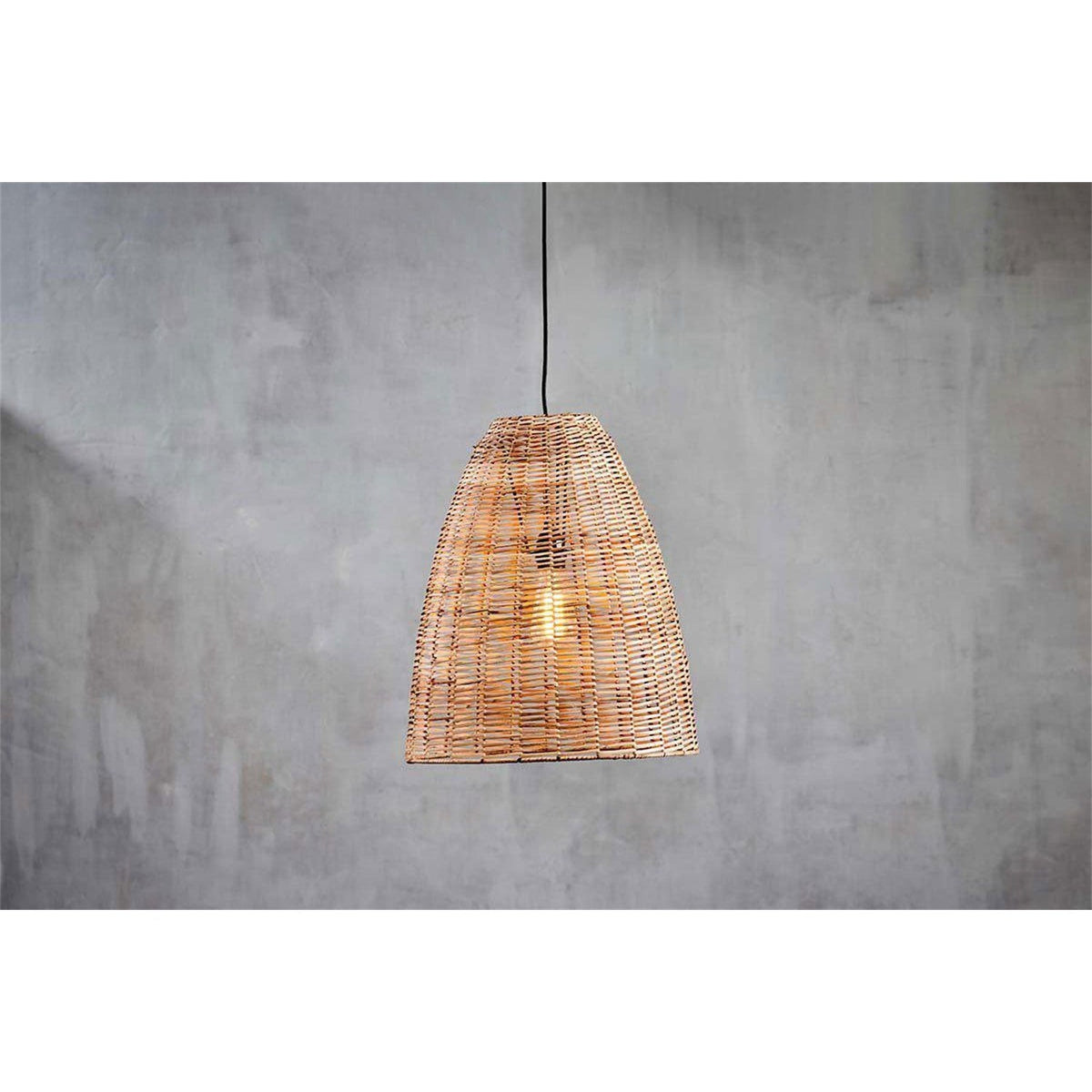 Noko Medium Wicker Conical Pendant Light - Natural