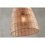 Noko Medium Wicker Conical Pendant Light - Natural