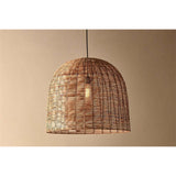 Noko Large Wicker Dome Pendant Light - Natural