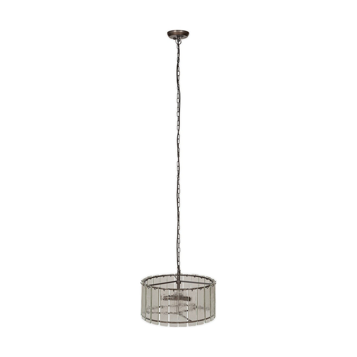 Nauka 3 Light Pendant Light - Aged Bronze & Clear