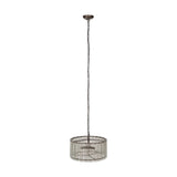 Nauka 3 Light Pendant Light - Aged Bronze & Clear
