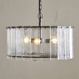 Nauka 3 Light Pendant Light - Aged Bronze & Clear