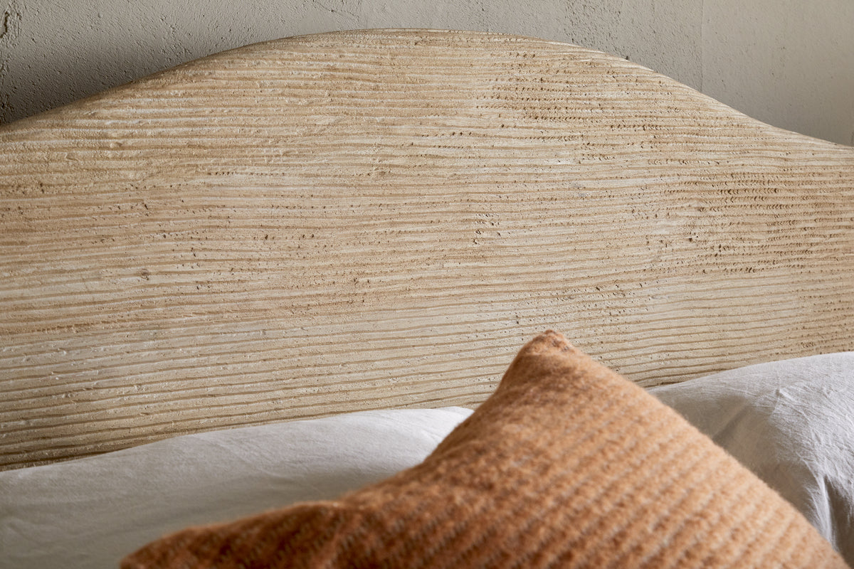 Vivan Super King Grooved Mango Wood Bed Frame - Natural