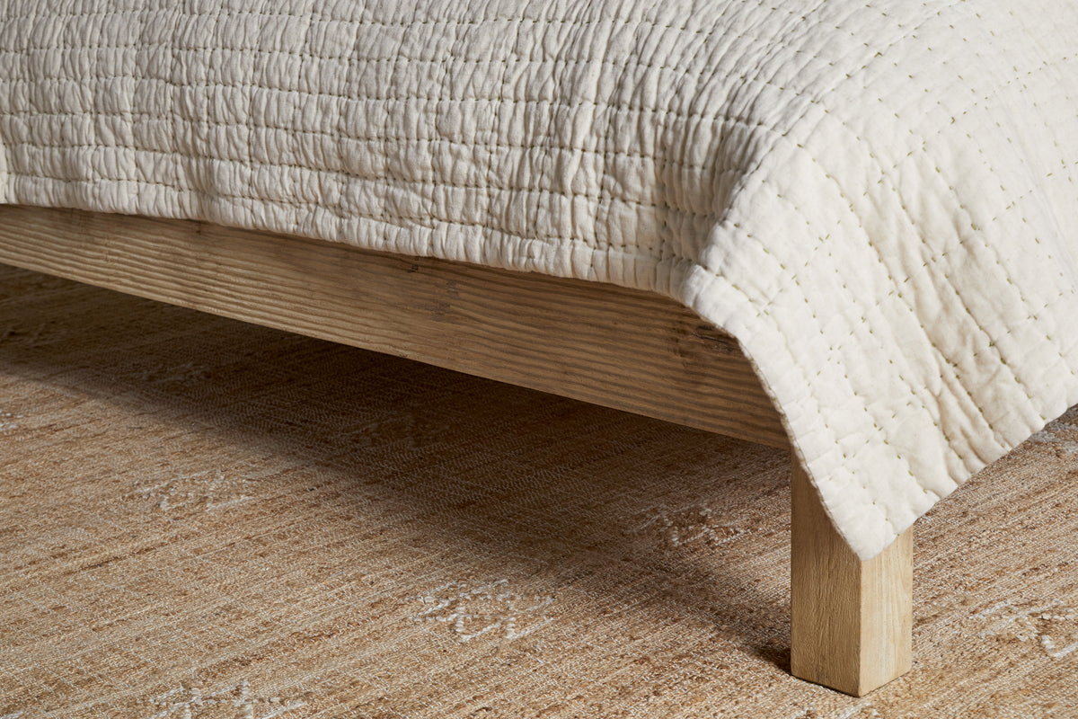 Vivan Super King Grooved Mango Wood Bed Frame - Natural