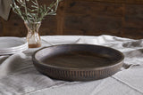 Eisha Shallow Mango Wood Serving Bowl - Brown