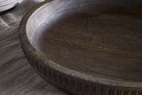 Eisha Shallow Mango Wood Serving Bowl - Brown