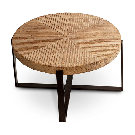 Chakala Round Reclaimed Wood Coffee Table - Natural