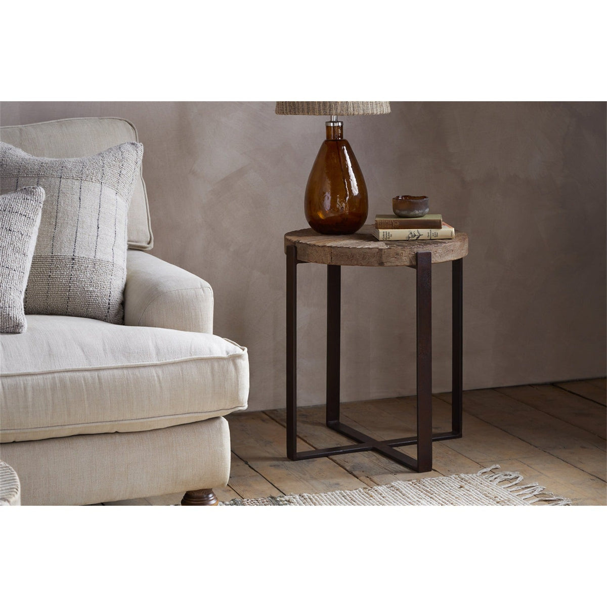 Chakala Reclaimed Wood Side Table - Natural