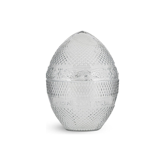 Essan Large Opening Glass Easter Egg Decoration - Clear