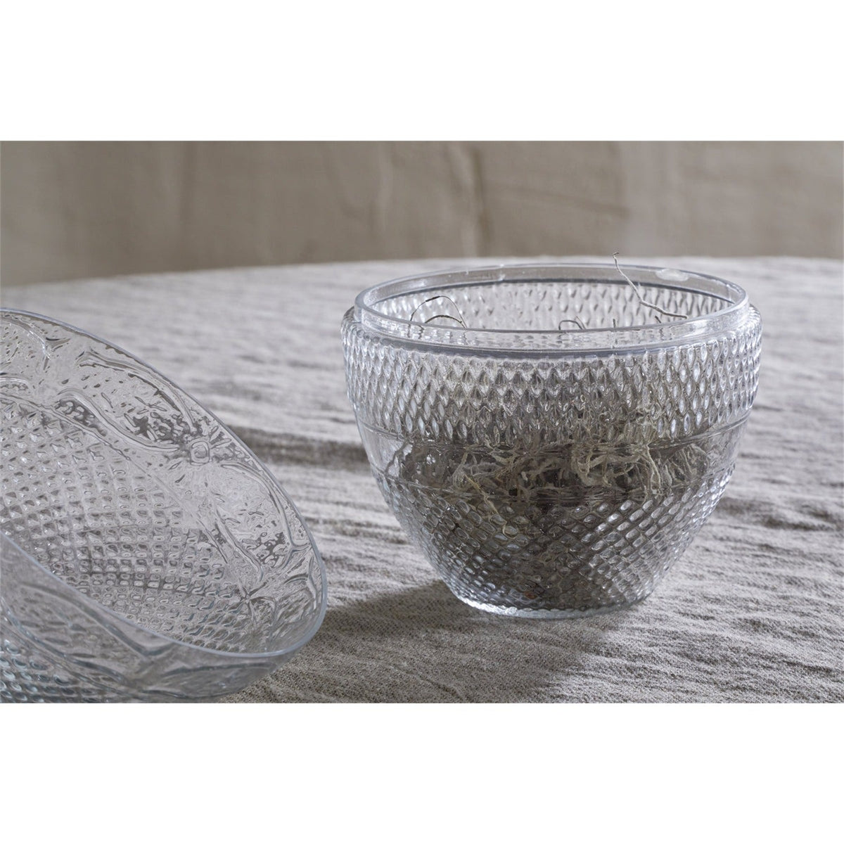 Essan Large Opening Glass Easter Egg Decoration - Clear