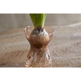 Enir Hammered Hyacinth Glass Vase - Dusty Terracotta