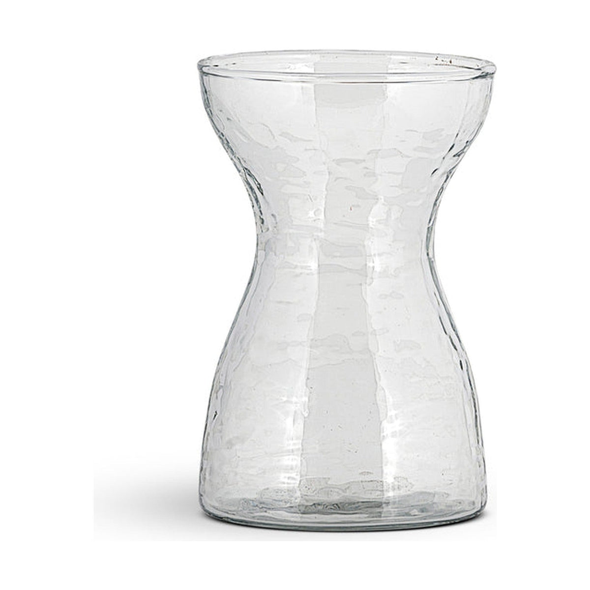 Enir Hammered Recycled Glass Hyacinth Vase - Clear