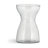 Enir Hammered Recycled Glass Hyacinth Vase - Clear