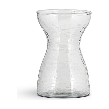 Enir Hammered Recycled Glass Hyacinth Vase - Clear