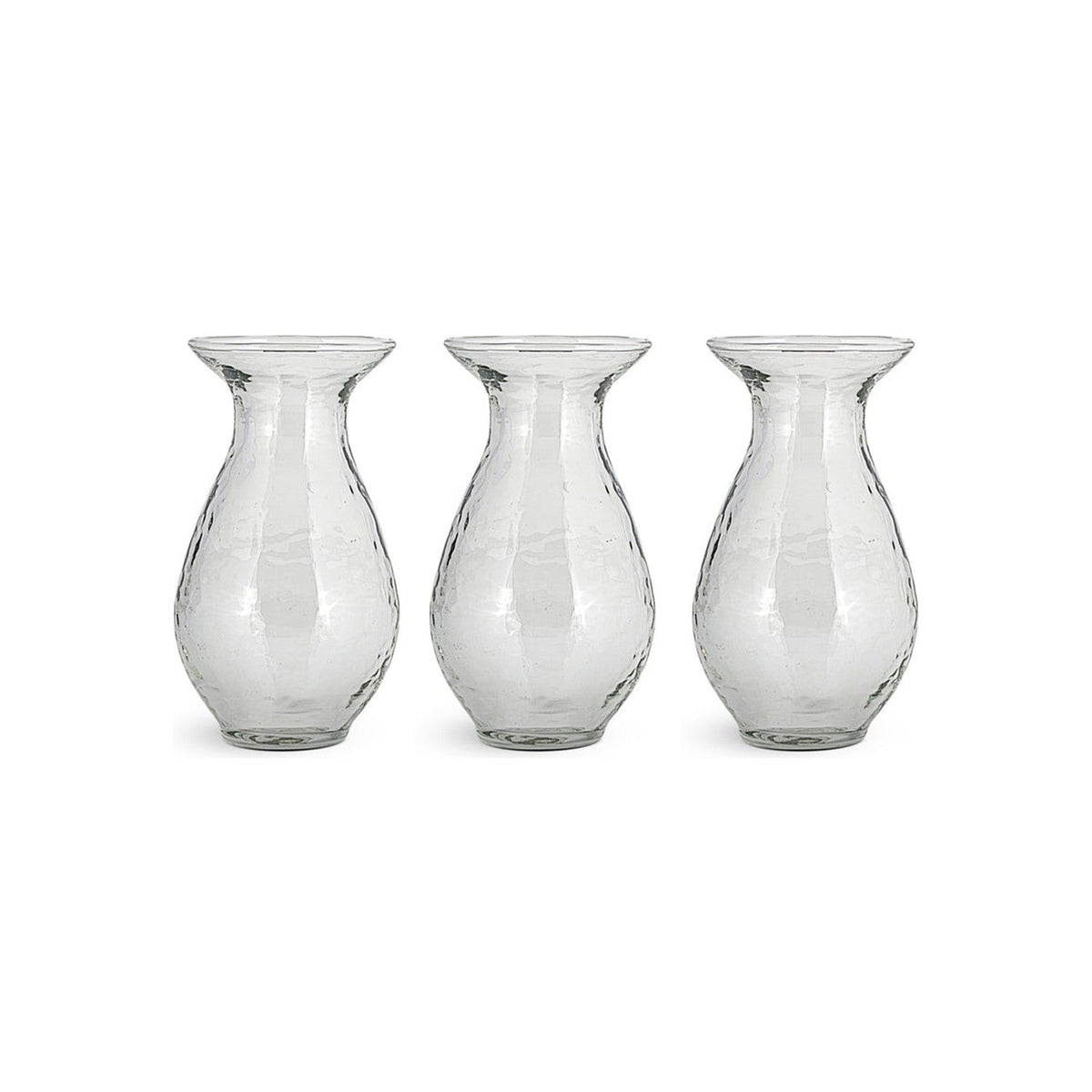 Bapti Glass Bud Vases - Clear - Set of 3