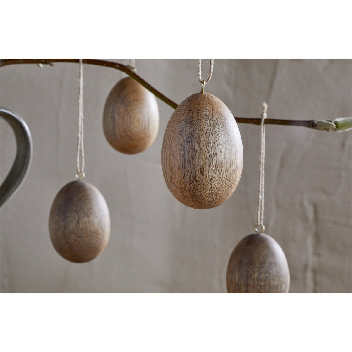 Dima Hanging Egg Easter Decoration - Natural - Set of 4