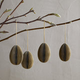 Piani Paper Easter Decoration - Moss Green - Set of 4