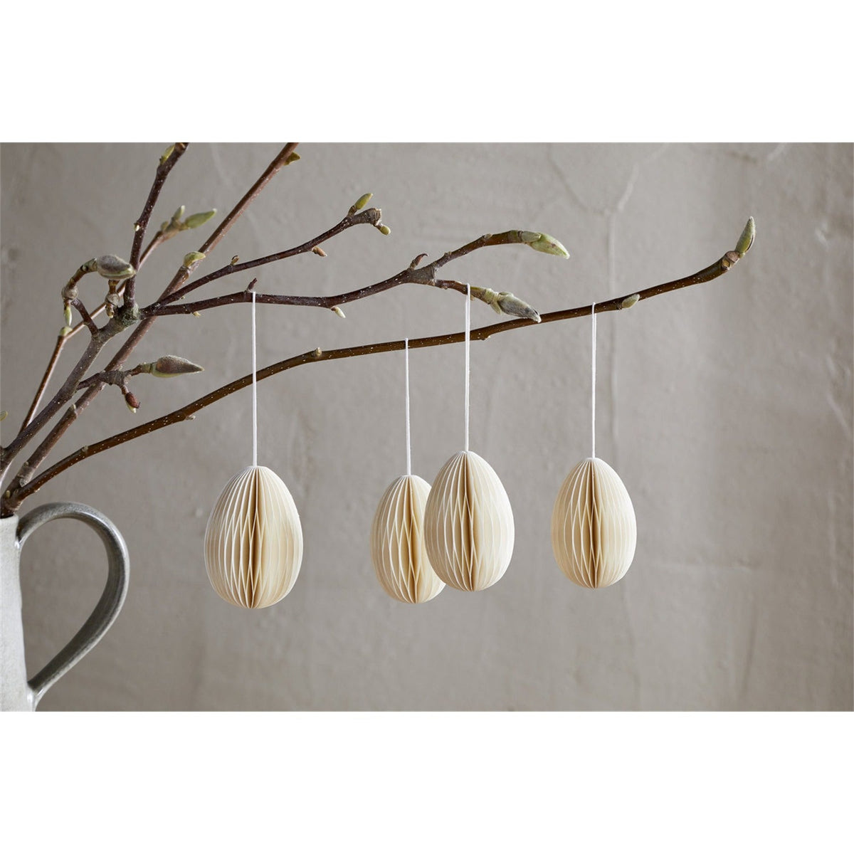 Piani Paper Easter Decoration - Cream - Set of 4
