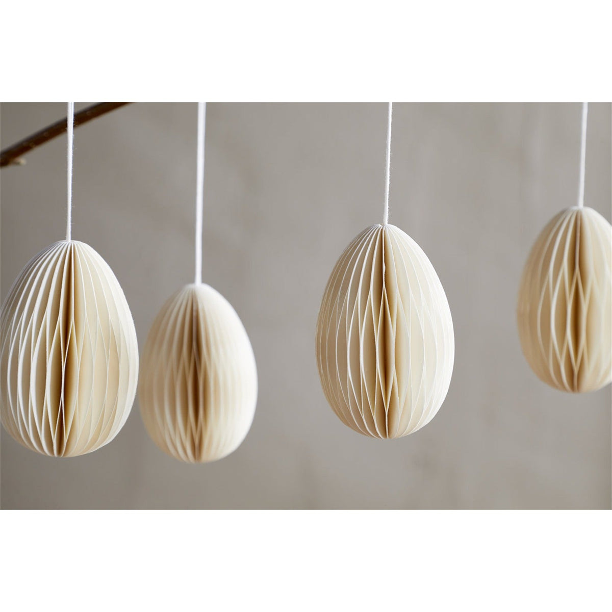 Piani Paper Easter Decoration - Cream - Set of 4