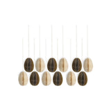 Piani Mini Paper Decoration - Natural & Moss - Set of 12