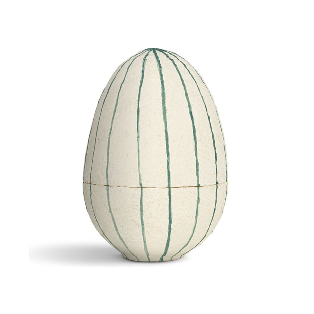 Surya Opening Egg Easter Decoration - Teal & Cream