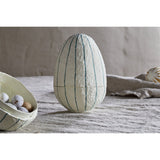 Surya Opening Egg Easter Decoration - Teal & Cream