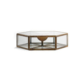 Sitara Large Glass Jewellery Box - Antique Brass