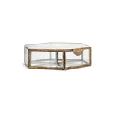 Sitara Large Glass Jewellery Box - Antique Brass