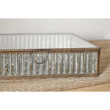 Malita Ribbed Glass Jewellery Box - Antique Brass