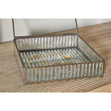 Malita Ribbed Glass Jewellery Box - Antique Brass